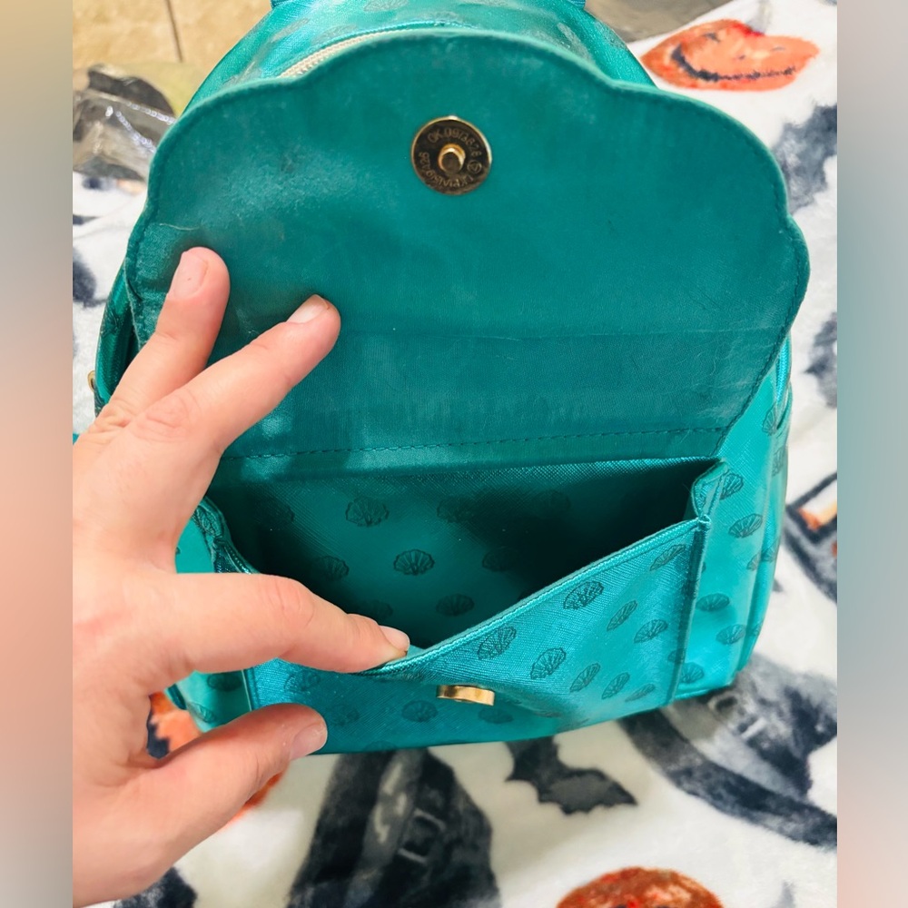 Teal Mermaid Mini Backpack - Picture 2 of 8
